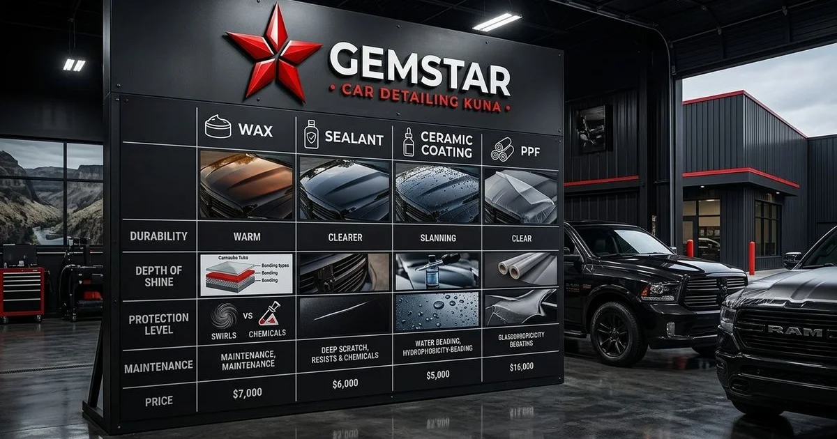 Ceramic Coating vs Wax vs Sealant vs PPF hero image