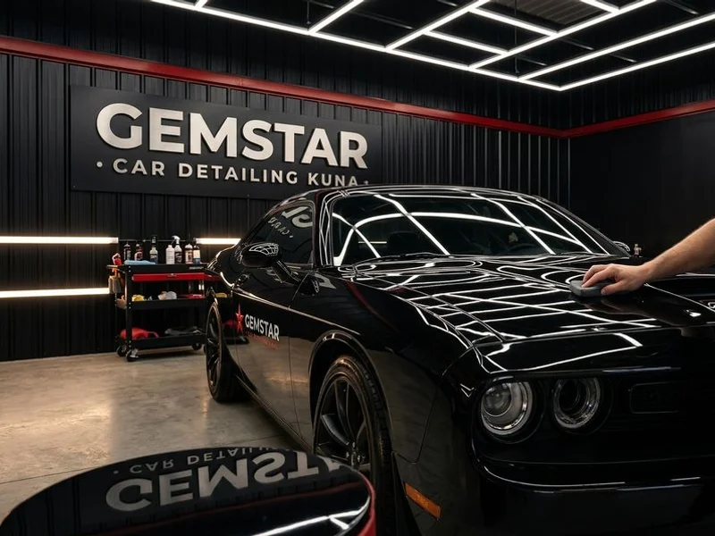 Ceramic coating applied to luxury vehicle in shop bay