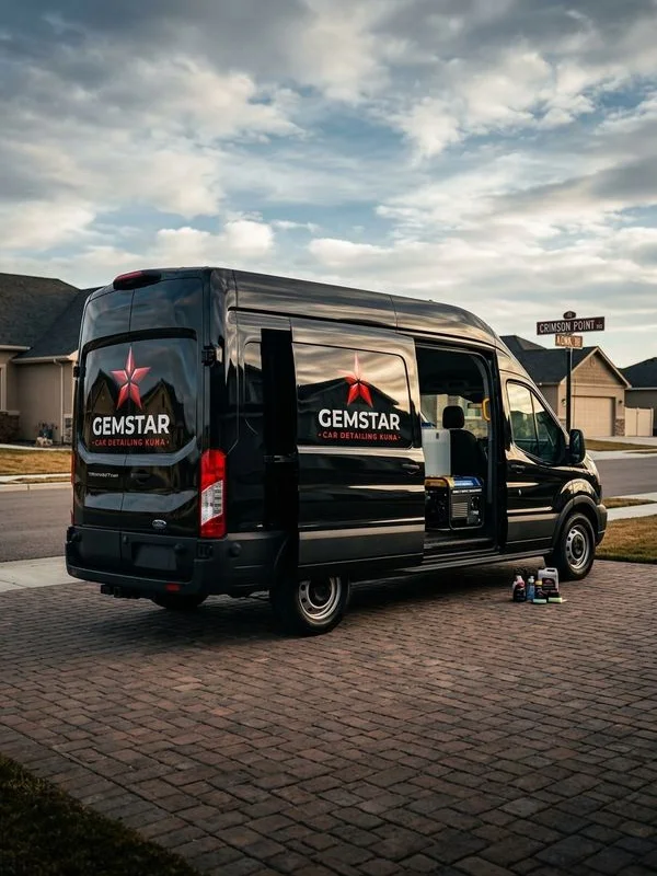Mobile detail van in Kuna driveway